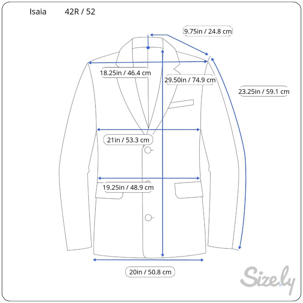 Isaia Sport Jacket 42R (40R)/52 Cotton/Wool. Extra Slim Fit. Made in Italy. - Picture 10 of 10